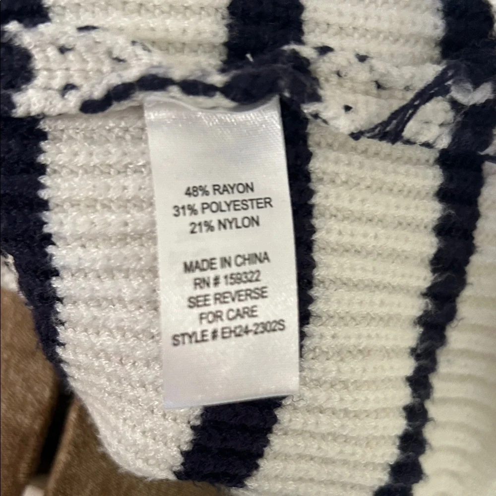 Evereve Isabel Hoodie Navy and White Striped Cardigan size XS - Picture 5 of 5